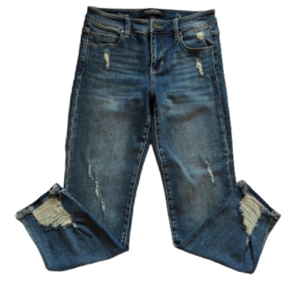 Liverpool Los Angeles The Kennedy Crop Straight  distressed jeans - Size 26